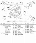 Cylinder Back Plate Oil Diagram and Parts List for 587447-0205-E2  Briggs and Stratton Engine